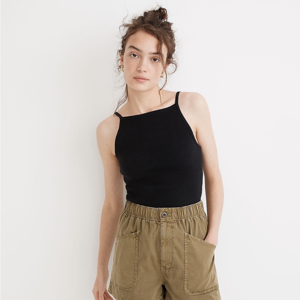 Madewell Apron Sweater Tank Black